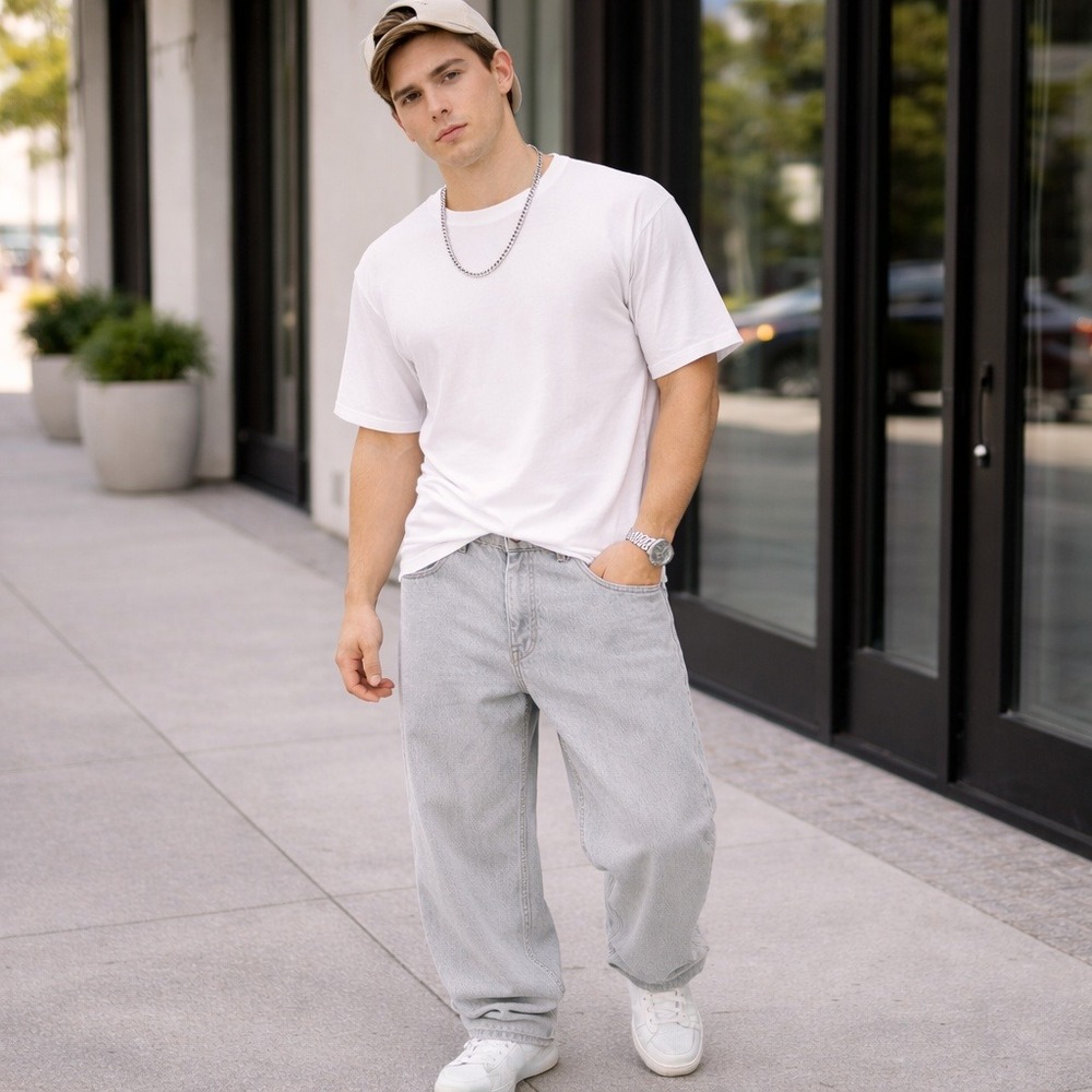 COS Mens Light Wash Relaxed‎ Fit Carpenter Jeans Size 36R